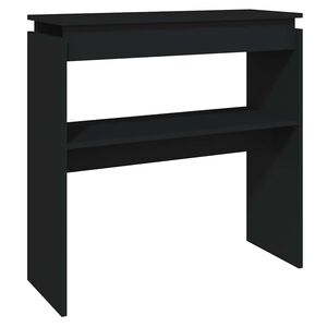 vidaXL Konzolov&yacute; stol&iacute;k, čierny 80x30x80 cm, kompozitn&eacute; drevo