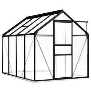vidaXL Sklen&iacute;k s podkladov&yacute;m r&aacute;mom, antracitov&yacute;, hlin&iacute;k 4,75 m&sup2;