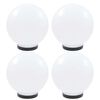 vidaXL LED lampy v tvare gule 4 ks 25 cm PMMA