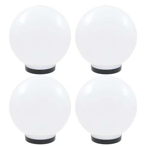 vidaXL LED lampy v tvare gule 4 ks 25 cm PMMA