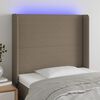 vidaXL Čelo postele s LED sivohned&eacute; 83x16x118/128 cm l&aacute;tka