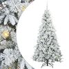 vidaXL Umel&yacute; Skl&aacute;pac&iacute; Vianočn&yacute; Stromček Biela 180 cm PE a PVC