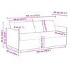 vidaXL Sada pohoviek 2 pcs Kr&eacute;mov&aacute; 196 x 82 x 85 cm l&aacute;tka