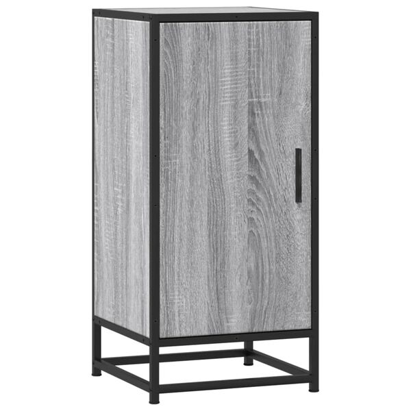 vidaXL Komoda sivá sonoma 35,5x35x76 cm kompozitné drevo a kov