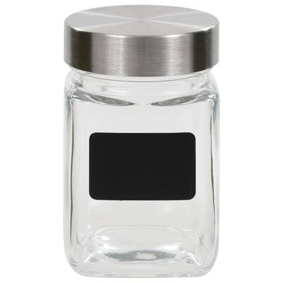 vidaXL Skladovacie poháre s nálepkou 12 ks 300 ml