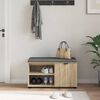 vidaXL Predsieňov&aacute; lavica s vank&uacute;&scaron;om Sonoma dub 80 x 38 x 46 cm