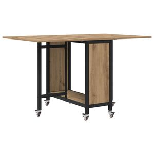 vidaXL Skladac&iacute; jed&aacute;lensk&yacute; st&ocirc;l s kolieskami 130 x 80 x 76,5 cm