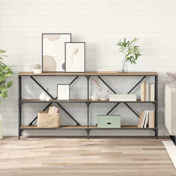 vidaXL Konzolov&yacute; st&ocirc;l Remeseln&yacute; dub 160 x 30 x 75 cm Kompozitn&eacute; drevo