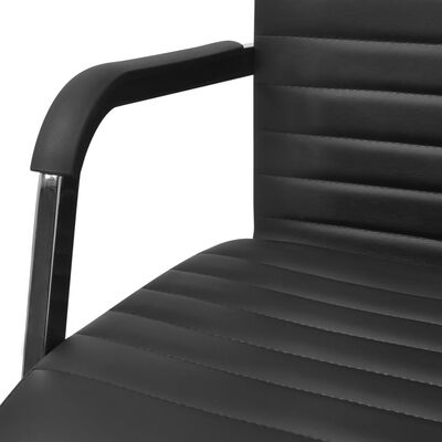 vidaXL Kancelárske kreslo, umelá koža 55x63 cm, čierno