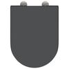 vidaXL Rýchlo uvoľňovacie wc sedátko Antracit 46.2 x 36 x 4.3 cm