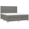 vidaXL Boxspring posteľ s matracom tmavosiv&aacute; 160x200 cm l&aacute;tka