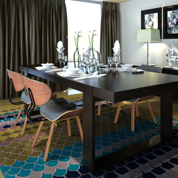 vidaXL Jedálenské stoličky 4 ks ohýbané drevo a umelá koža