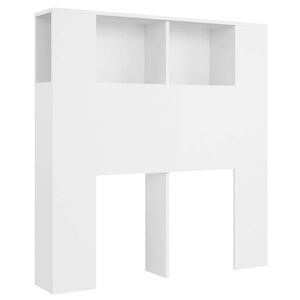 vidaXL Skrinka s čelom postele biela 100x18,5x102,5 cm