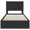vidaXL &Uacute;ložn&aacute; posteľ so z&aacute;suvkou Čierna 100 x 200 cm Kompozitn&eacute; drevo