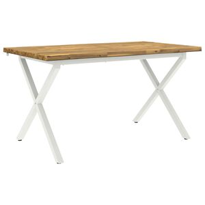 vidaXL St&ocirc;l s živ&yacute;m okrajom 140 x 80 x 75 cm Pevn&eacute; ak&aacute;ciov&eacute; drevo