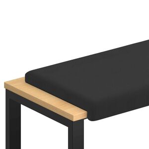 vidaXL Vank&uacute;&scaron; na lavičku Text&uacute;rovan&aacute; zamat Čierna Hĺbka 35 cm