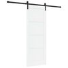 vidaXL Posuvn&eacute; dvere 78 x 202 cm Kompozitn&eacute; drevo Biela a čierna