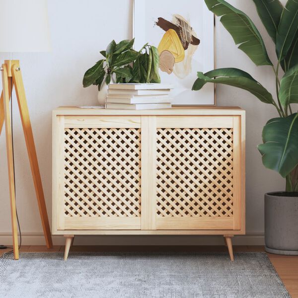 vidaXL Dvere skrinky mriežkov&yacute; dizajn 2 ks 49,5x61,5 cm mas&iacute;v borovica