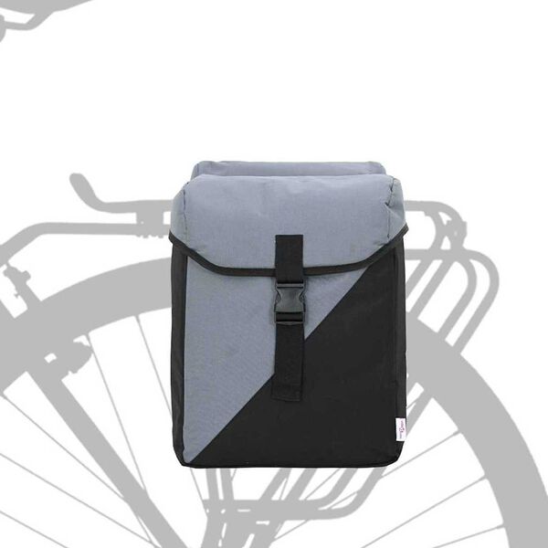 vidaXL Cyklistick&aacute; ta&scaron;ka Čierna a &Scaron;ed&aacute; 15.5 x 31.5 x 40 cm Polyester