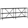 vidaXL Konzolov&yacute; st&ocirc;l Čierny dub 200 x 30 x 75 cm Kompozitn&eacute; drevo