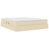 vidaXL Postel s &uacute;ložn&yacute;m prostorem a matrac&iacute; Kr&eacute;mov&aacute; 200 x 200 cm