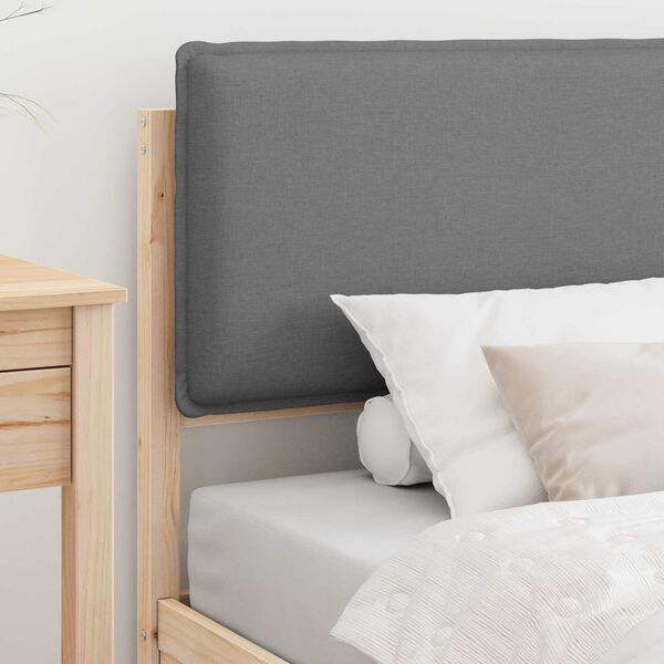 vidaXL R&aacute;m postele s čal&uacute;nen&yacute;m čelom Svetlosiv&aacute; 90 x 190 cm