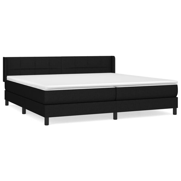 vidaXL Boxspring posteľ s matracom čierna 200x200 cm l&aacute;tka