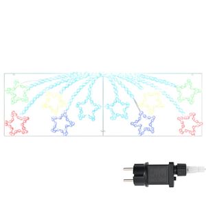 vidaXL Vianočn&aacute; Hviezda 432 LED Viacfarebn&yacute; 182 x 58 cm PVC