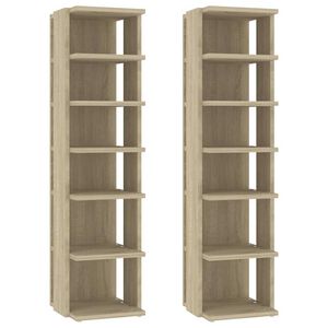 vidaXL Skrinky na top&aacute;nky 2 ks dub sonoma 27,5x27x102 cm