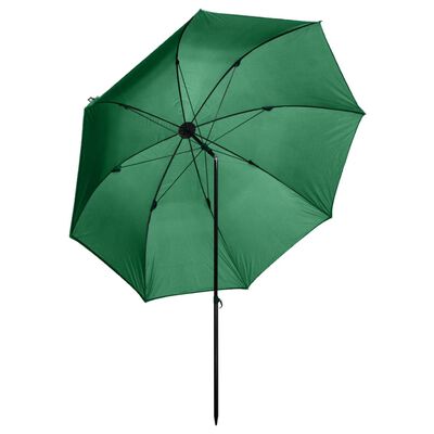 Zelený rybársky dáždnik vidaXL 240 x 210 cm