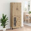 vidaXL Highboard Remeseln&yacute; dub 69,5 x 34 x 180 cm Kompozitn&eacute; drevo