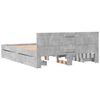 vidaXL Posteľn&yacute; r&aacute;m s čelom bet&oacute;novo siv&yacute; 160x200 cm kompozitn&eacute; drevo