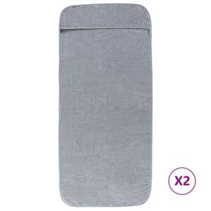 vidaXL Pl&aacute;žov&eacute; uter&aacute;ky 2 ks siv&eacute; 75x200 cm l&aacute;tka 400 GSM