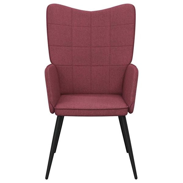 vidaXL Relaxačn&eacute; kreslo, v&iacute;novo červen&eacute;, l&aacute;tka