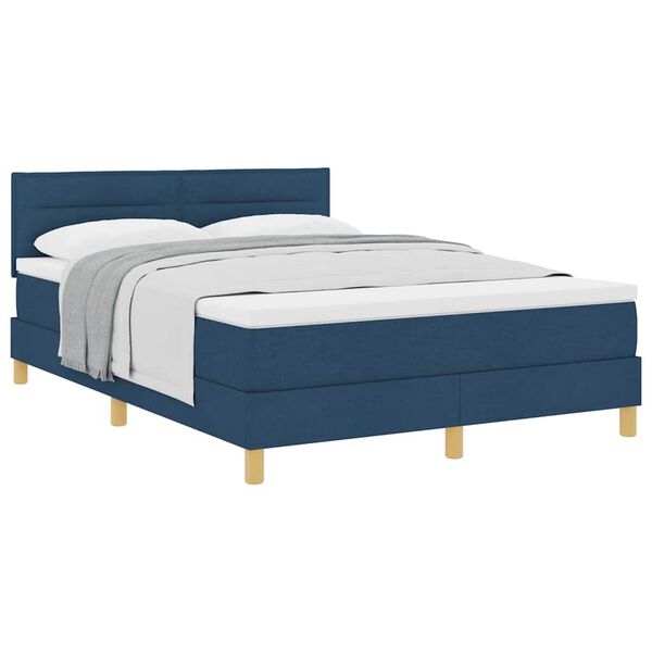 vidaXL Posteľ boxspring s matracom s matracmi Modr&aacute; 140 x 190 cm l&aacute;tka