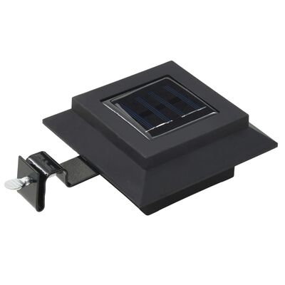 vidaXL Vonkajšie solárne svietidlá 6 ks čierne 12 cm LED štvorcové