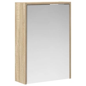 vidaXL K&uacute;peľňov&aacute; zrkadlov&aacute; skrinka Sonoma dub 43 x 16 x 62.5 cm