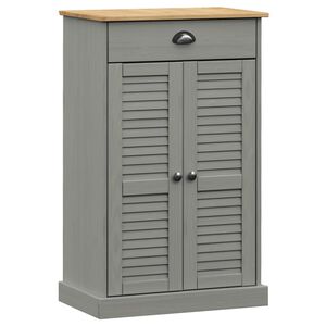 vidaXL Skrinka na top&aacute;nky VIGO siv&aacute; 60x35x96 cm mas&iacute;vna borovica