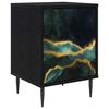 vidaXL Nočn&yacute; stol&iacute;k WIJHE Čierny dub 36 x 33 x 51 cm Kompozitn&eacute; drevo