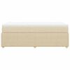 vidaXL Posteľn&yacute; r&aacute;m boxspring s matracom kr&eacute;mov&yacute; 90x190 cm l&aacute;tka