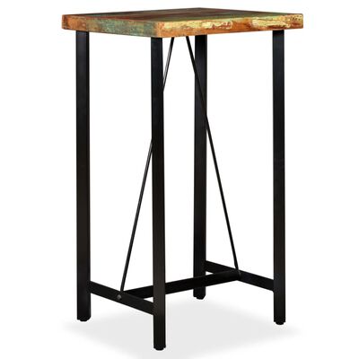 vidaXL Barový stôl, recyklovaný masív 60x60x107 cm