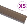 vidaXL Schodov&eacute; li&scaron;ty v tvare L 5 ks, hlin&iacute;k 90 cm, hned&eacute;