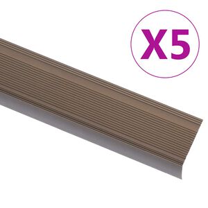 vidaXL Schodov&eacute; li&scaron;ty v tvare L 5 ks, hlin&iacute;k 90 cm, hned&eacute;
