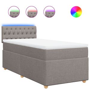 vidaXL Posteľn&yacute; r&aacute;m boxsping s matracom sivohned&yacute; 80x200 cm l&aacute;tka