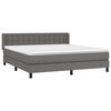 vidaXL Boxspring posteľ s matracom siv&aacute; 180x200 cm umel&aacute; koža