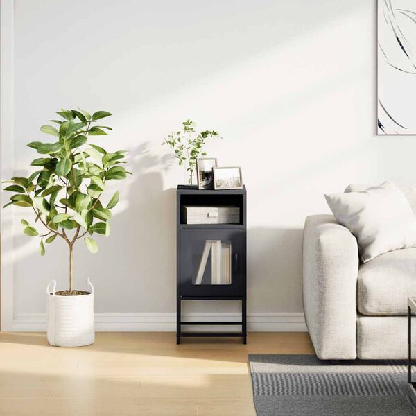 vidaXL Nočná skrinka Antracit 36x39x78 cm Oceľ valcovaná za studena