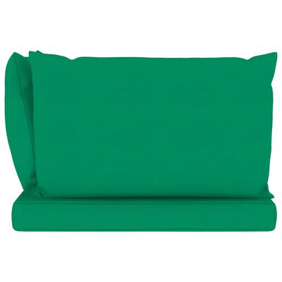 vidaXL Podložky na paletovú sedačku 3 ks, zelené, látka