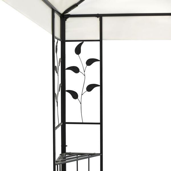 vidaXL Altánok s dvojitou strieškou, biely 6x3 m, oceľ