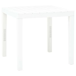vidaXL Z&aacute;hradn&yacute; st&ocirc;l, biely 78x78x72 cm, plast