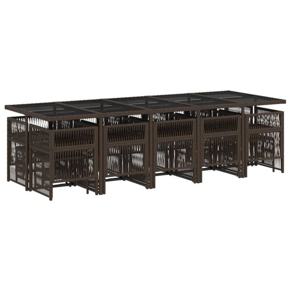 vidaXL 15-dielna z&aacute;hradn&aacute; jed&aacute;lensk&aacute; s&uacute;prava a vank&uacute;&scaron;e hned&aacute; polyratan